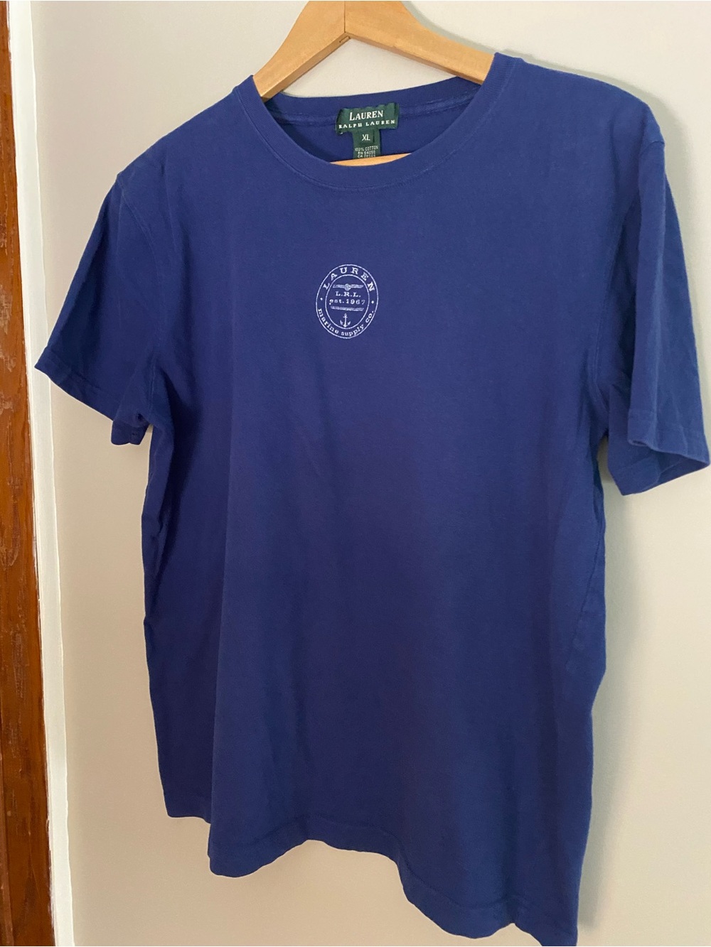 Lauren Ralph Lauren navy Short-Sleeve Crew Tee 100% cotton
